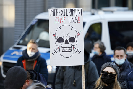 Coronademo in Düsseldorf