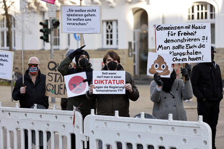 Coronademo in Düsseldorf