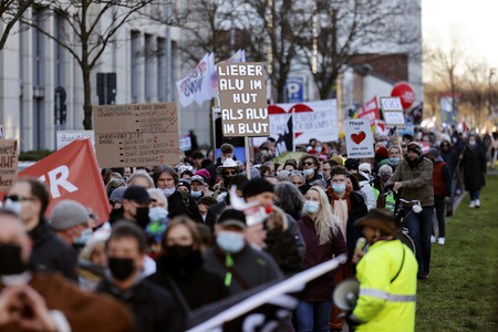 Coronademo in Düsseldorf