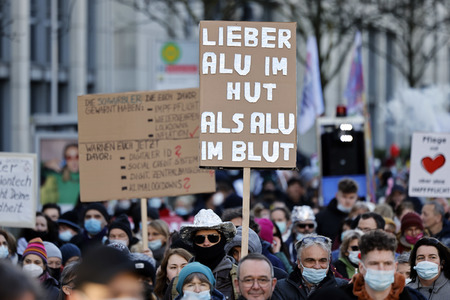 Coronademo in Düsseldorf