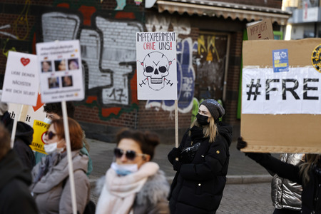 Coronademo in Düsseldorf