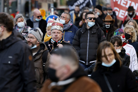Coronademo in Düsseldorf