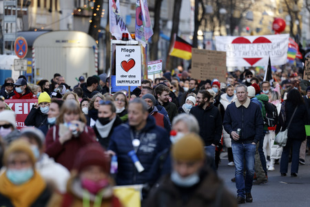 Coronademo in Düsseldorf