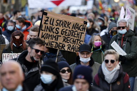 Coronademo in Düsseldorf