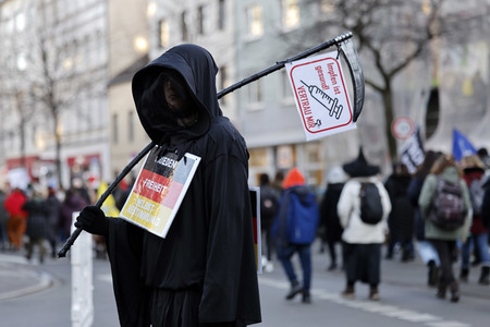 Coronademo in Düsseldorf