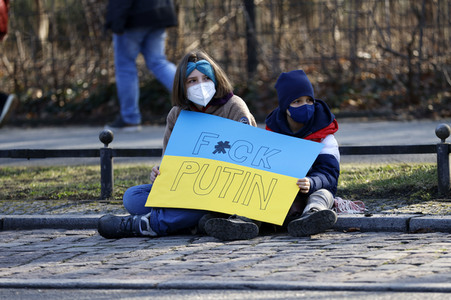 Großdemonstration gegen den Krieg in der Ukraine in Berlin