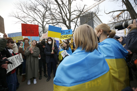 Großdemonstration gegen den Krieg in der Ukraine in Berlin