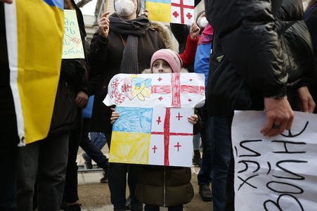 Großdemonstration gegen den Krieg in der Ukraine in Berlin