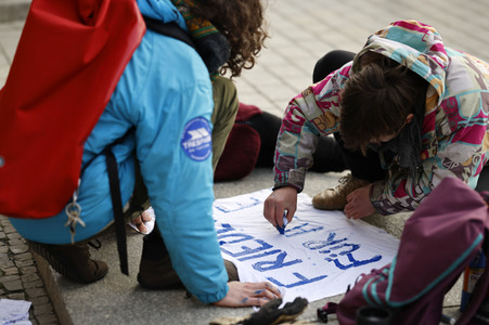 Großdemonstration gegen den Krieg in der Ukraine in Berlin