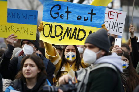 Großdemonstration gegen den Krieg in der Ukraine in Berlin
