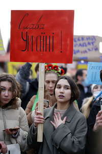 Großdemonstration gegen den Krieg in der Ukraine in Berlin