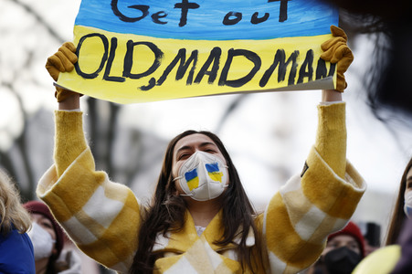 Großdemonstration gegen den Krieg in der Ukraine in Berlin