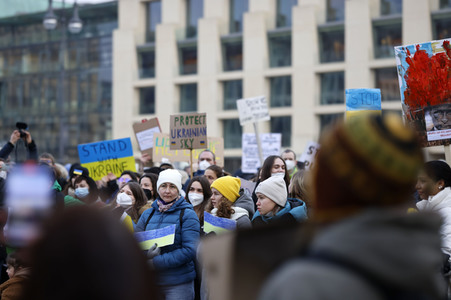 Großdemonstration gegen den Krieg in der Ukraine in Berlin
