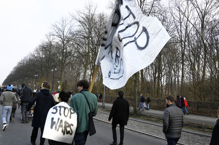 Großdemonstration gegen den Krieg in der Ukraine in Berlin