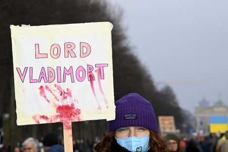 Großdemonstration gegen den Krieg in der Ukraine in Berlin
