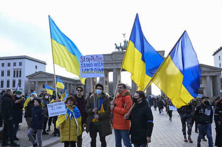 Großdemonstration gegen den Krieg in der Ukraine in Berlin