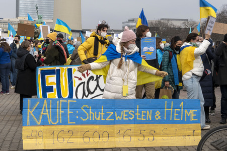 Großdemonstration gegen den Krieg in der Ukraine in Berlin