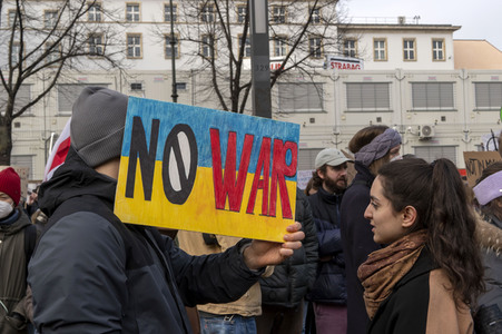 Großdemonstration gegen den Krieg in der Ukraine in Berlin