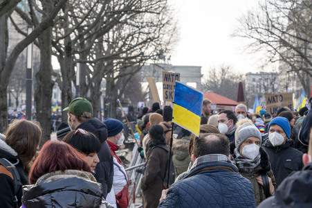 Großdemonstration gegen den Krieg in der Ukraine in Berlin