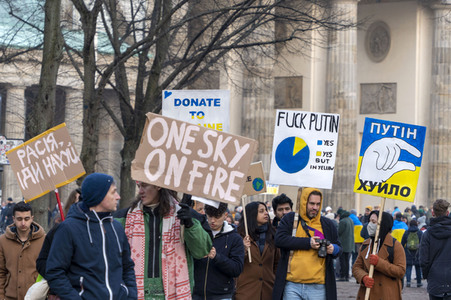 Großdemonstration gegen den Krieg in der Ukraine in Berlin