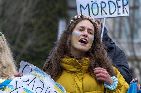 Großdemonstration gegen den Krieg in der Ukraine in Berlin