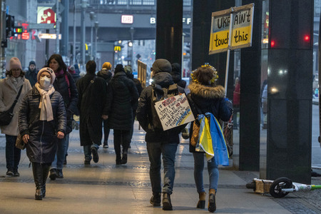 Großdemonstration gegen den Krieg in der Ukraine in Berlin
