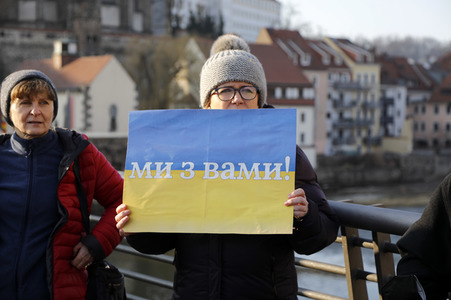 Soliaritätsaktion für die Ukraine in Görlitz