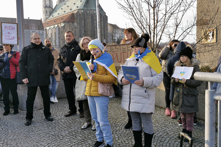 Soliaritätsaktion für die Ukraine in Görlitz