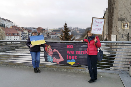 Soliaritätsaktion für die Ukraine in Görlitz