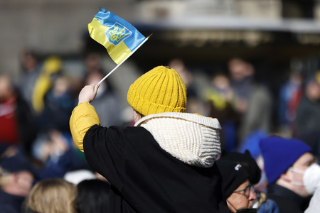 Demonstration gegen den Krieg in der Ukraine in Köln