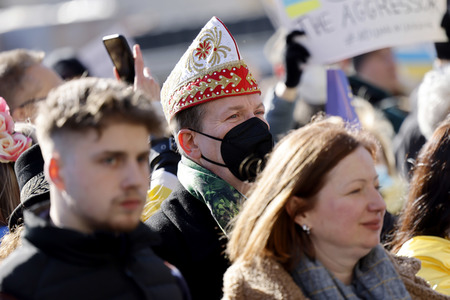 Demonstration gegen den Krieg in der Ukraine in Köln