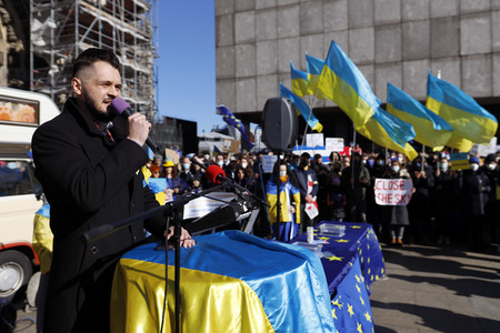 Demonstration gegen den Krieg in der Ukraine in Köln