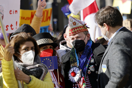 Demonstration gegen den Krieg in der Ukraine in Köln