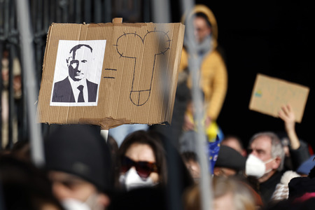 Demonstration gegen den Krieg in der Ukraine in Köln