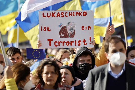 Demonstration gegen den Krieg in der Ukraine in Köln