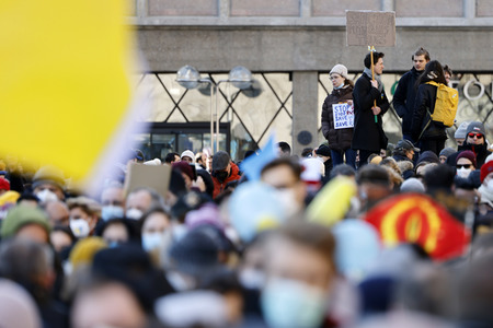 Demonstration gegen den Krieg in der Ukraine in Köln