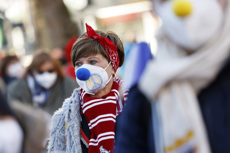 Friedensdemo am Rosenmontag in Köln