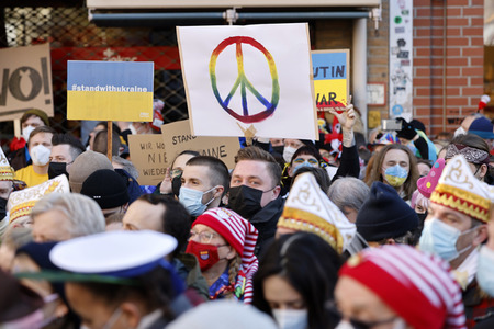 Friedensdemo am Rosenmontag in Köln