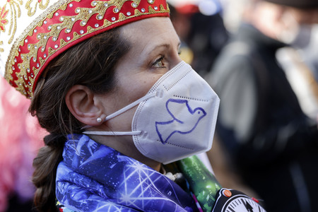 Friedensdemo am Rosenmontag in Köln