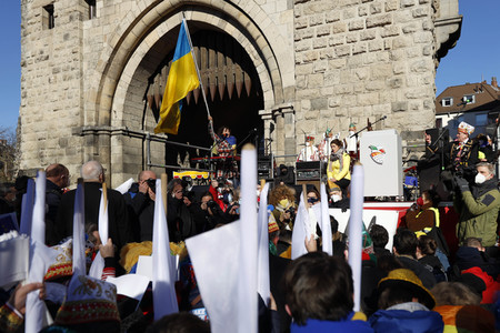 Friedensdemo am Rosenmontag in Köln
