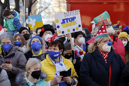 Friedensdemo am Rosenmontag in Köln