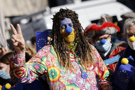 Friedensdemo am Rosenmontag in Köln
