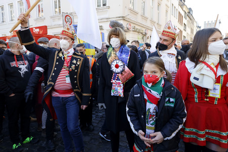 Friedensdemo am Rosenmontag in Köln