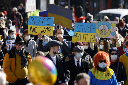 Friedensdemo am Rosenmontag in Köln
