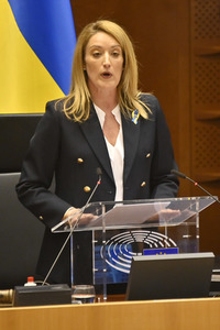 Debatte zur Aggression Russlands gegen die Ukraine im Europäischen Parlament in Brüssel