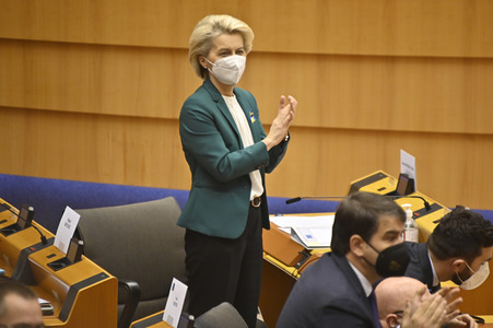 Debatte zur Aggression Russlands gegen die Ukraine im Europäischen Parlament in Brüssel