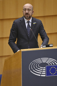 Debatte zur Aggression Russlands gegen die Ukraine im Europäischen Parlament in Brüssel