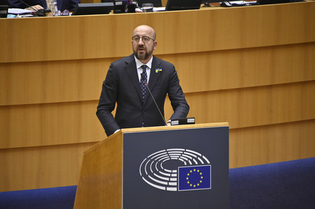 Debatte zur Aggression Russlands gegen die Ukraine im Europäischen Parlament in Brüssel