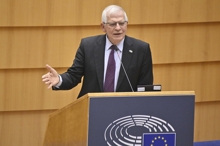 Debatte zur Aggression Russlands gegen die Ukraine im Europäischen Parlament in Brüssel