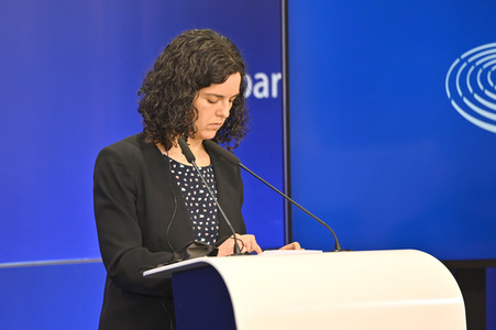 Presskonferenz der Fraktion GUE/NGL im EU-Parlament in Brüssel